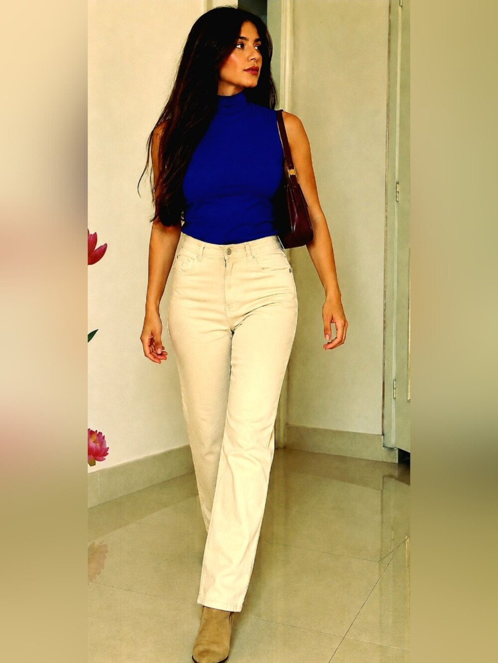 GLORIA VANDERBILT💥Soft Yellow Classic High Rise Jeans with Swan Logo Sz: 14/12